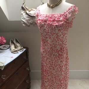 Talbots beautiful rose and cream dress